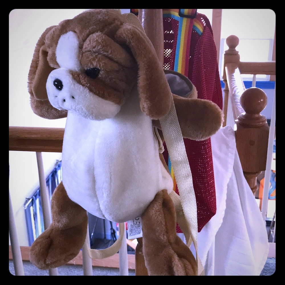 stuffed animal dog backpack